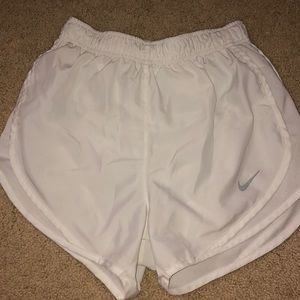 White nike shorts
